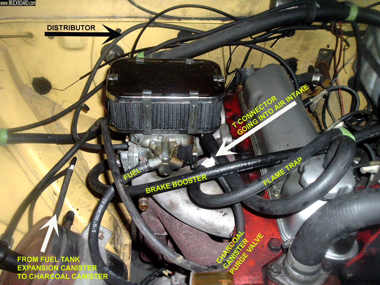 Volvo 140-160 -- 142 Weber carb vacuum lines