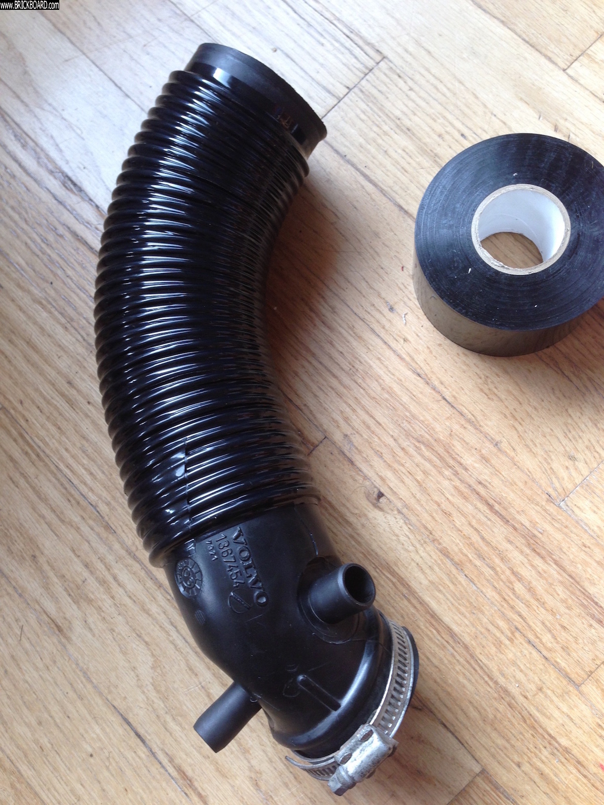 Volvo 200 -- Amazing Plumbing electrical tape Air intake fixed
