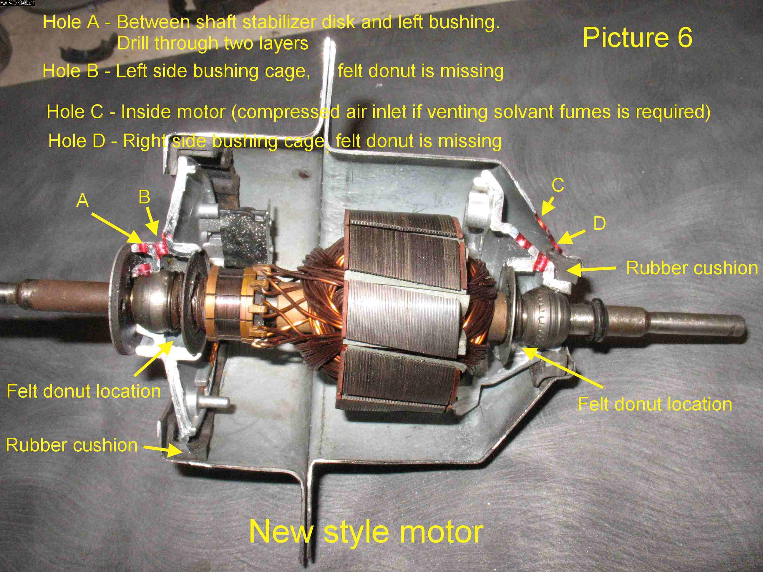 Volvo 200 -- Volvo 240 later model heater motor cut view.