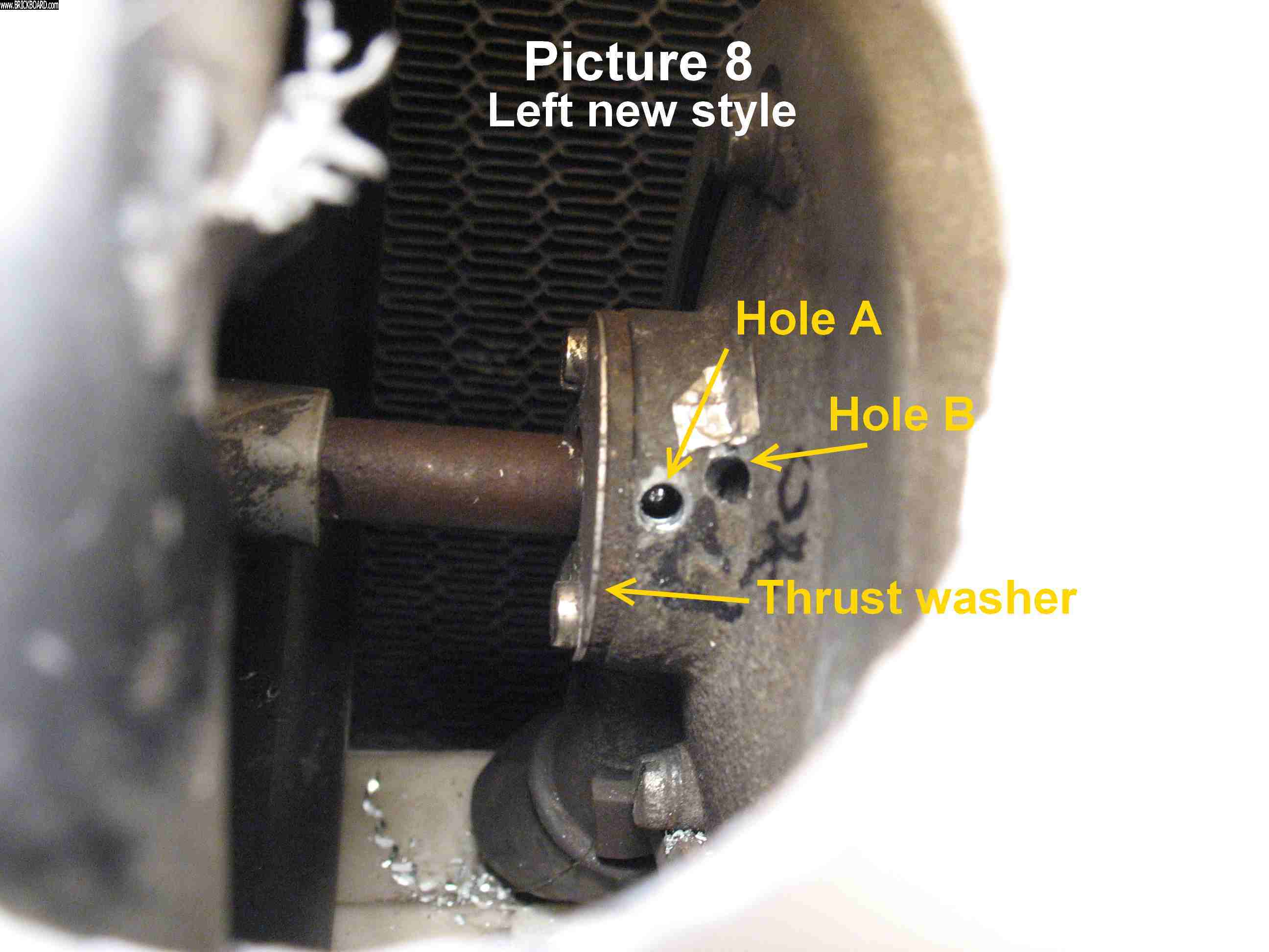 Volvo 200 -- 240 heater motor left lubrication hole