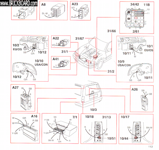 Volvo S90-V90 -- Volvo V90 tail light diagram