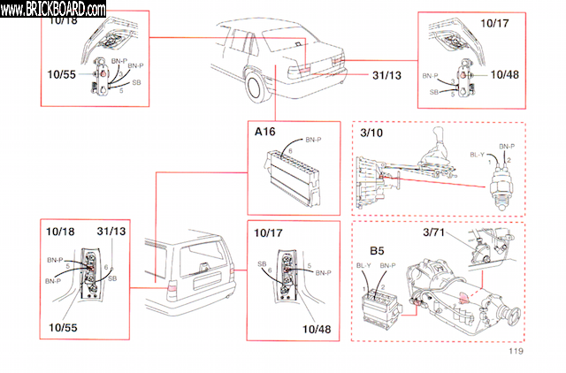 Volvo S90-V90 -- Volvo V90 tail light diagram - reverse light