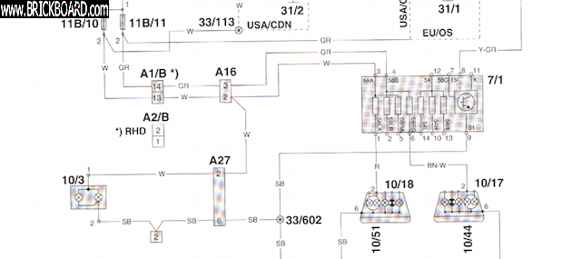 Volvo S90-V90 -- Volvo V90 tail light diagram - sensor box
